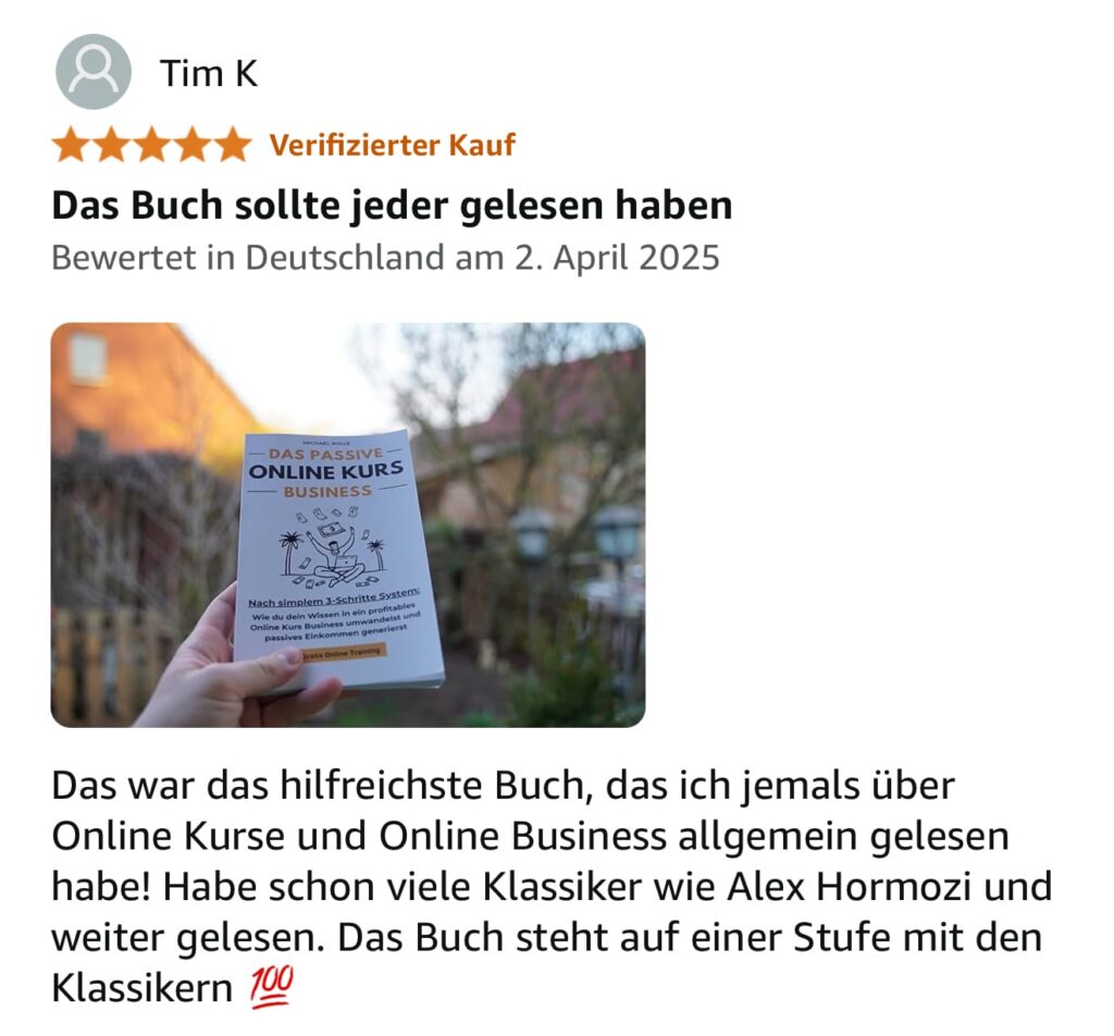 Bestseller Buch Das Passive Online Kurs Business